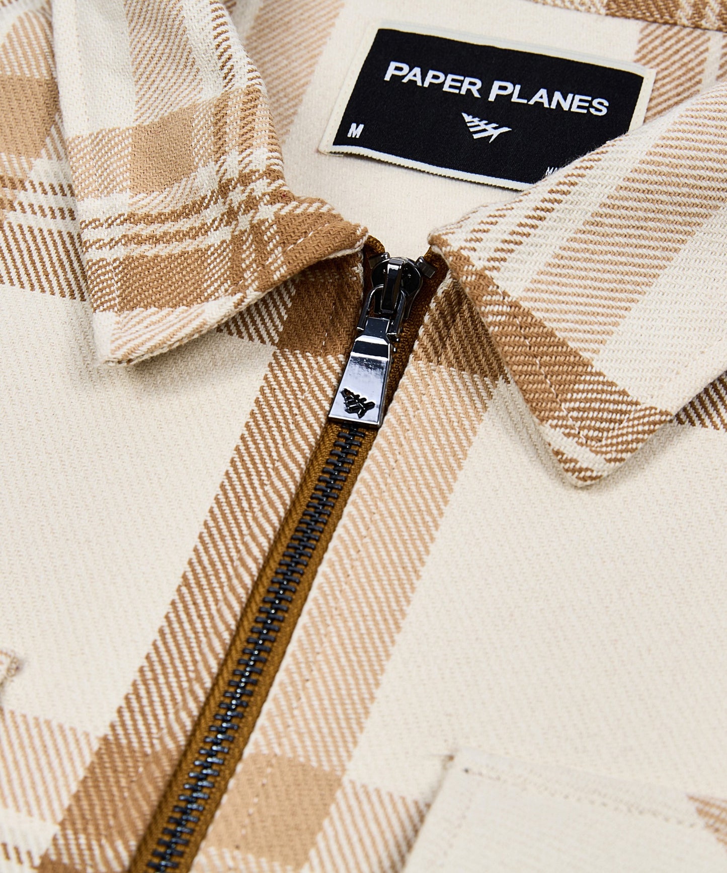 Planes Chestnut Plaid Zip Flannel Shirt