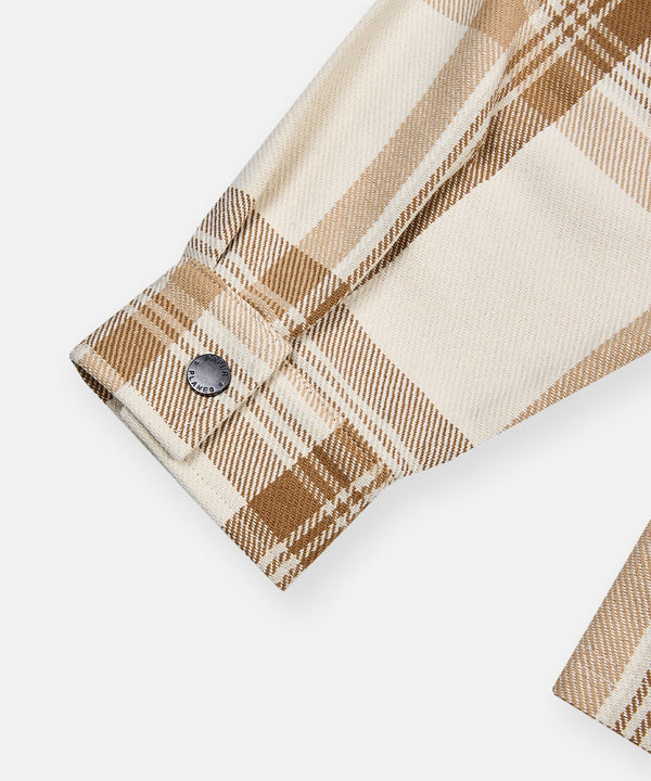 Planes Chestnut Plaid Zip Flannel Shirt