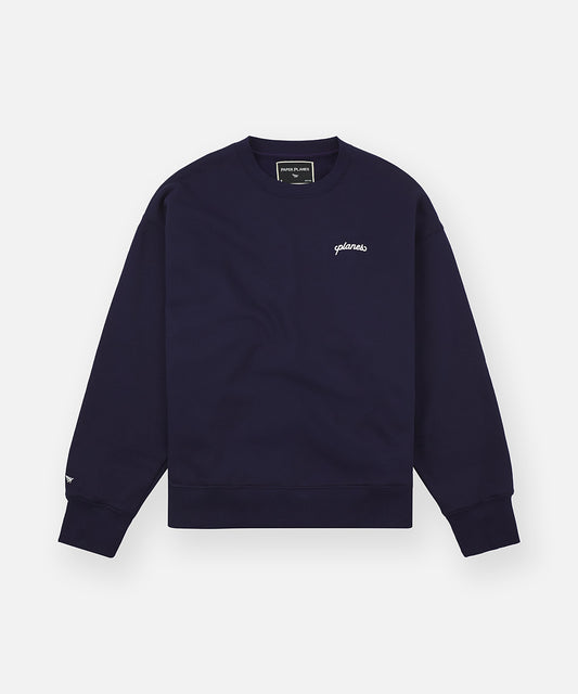 Planes Oversized Script Weld Crewneck