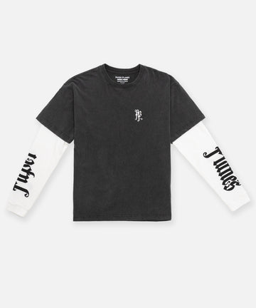 Planes Old English Layered Long Sleeve Tee