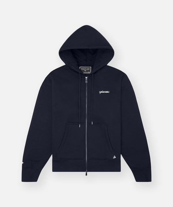 Planes Oversized Script Weld Zip Up Hoodie