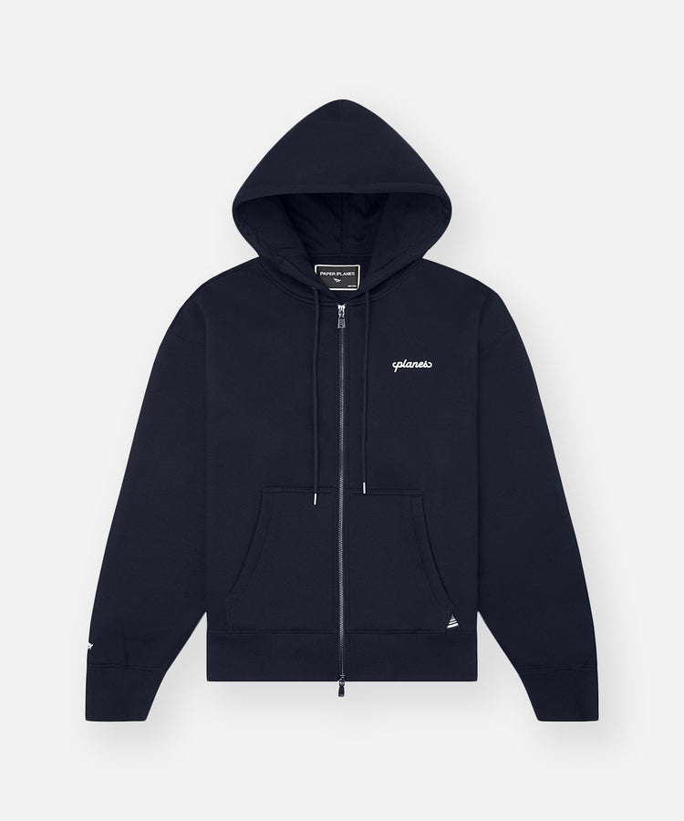Planes Oversized Script Weld Zip Up Hoodie