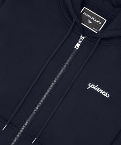 Planes Oversized Script Weld Zip Up Hoodie