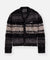 Planes Zig Zag Stitch Fuzzy Cardigan