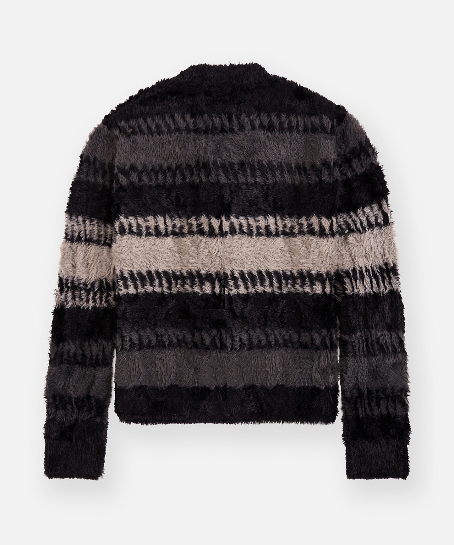 Planes Zig Zag Stitch Fuzzy Cardigan