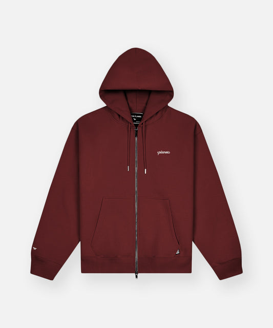 Planes Oversized Script Weld Zip Up Hoodie
