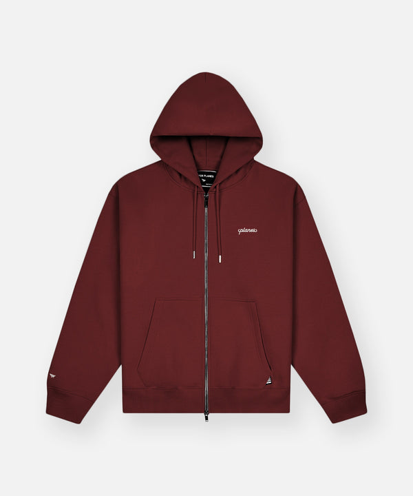 Planes Oversized Script Weld Zip Up Hoodie