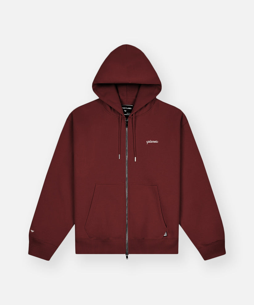 Planes Oversized Script Weld Zip Up Hoodie