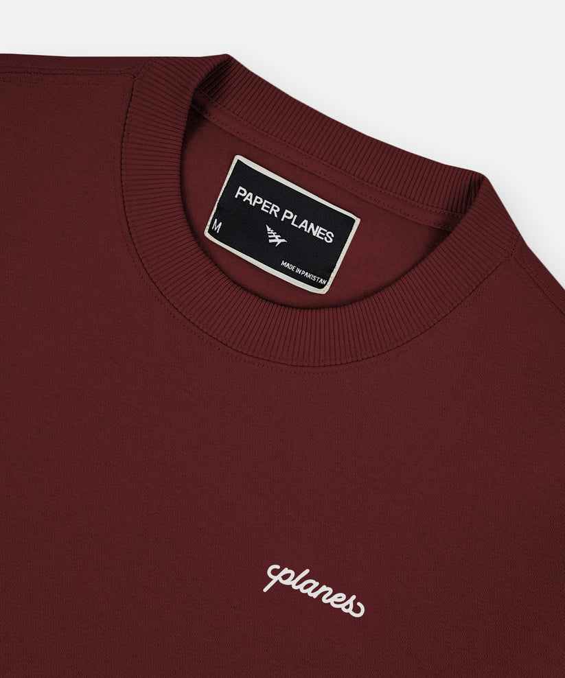 Planes Oversized Script Weld Crewneck