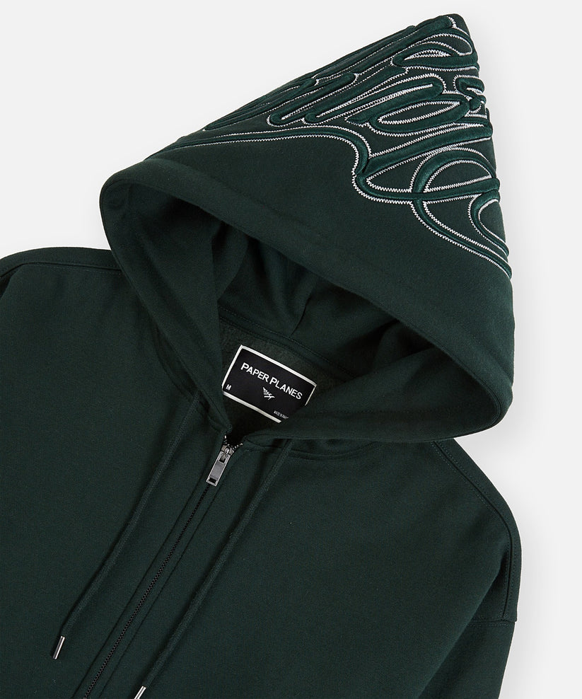 Planes Cursive Zip Hoodie