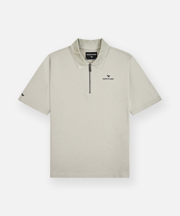 Paper Planes Lockup Quarter Zip Polo