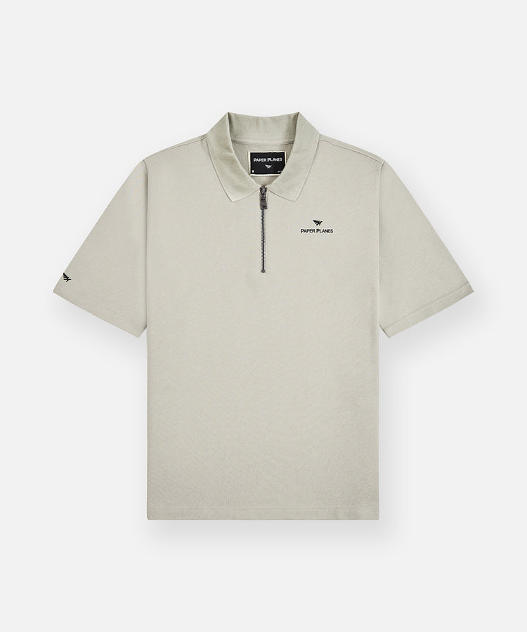 Paper Planes Lockup Quarter Zip Polo