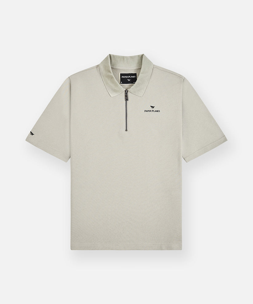 Paper Planes Lockup Quarter Zip Polo