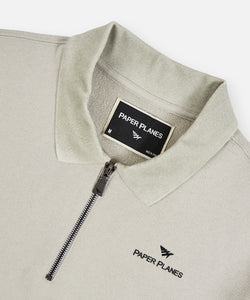 Paper Planes Lockup Quarter Zip Polo