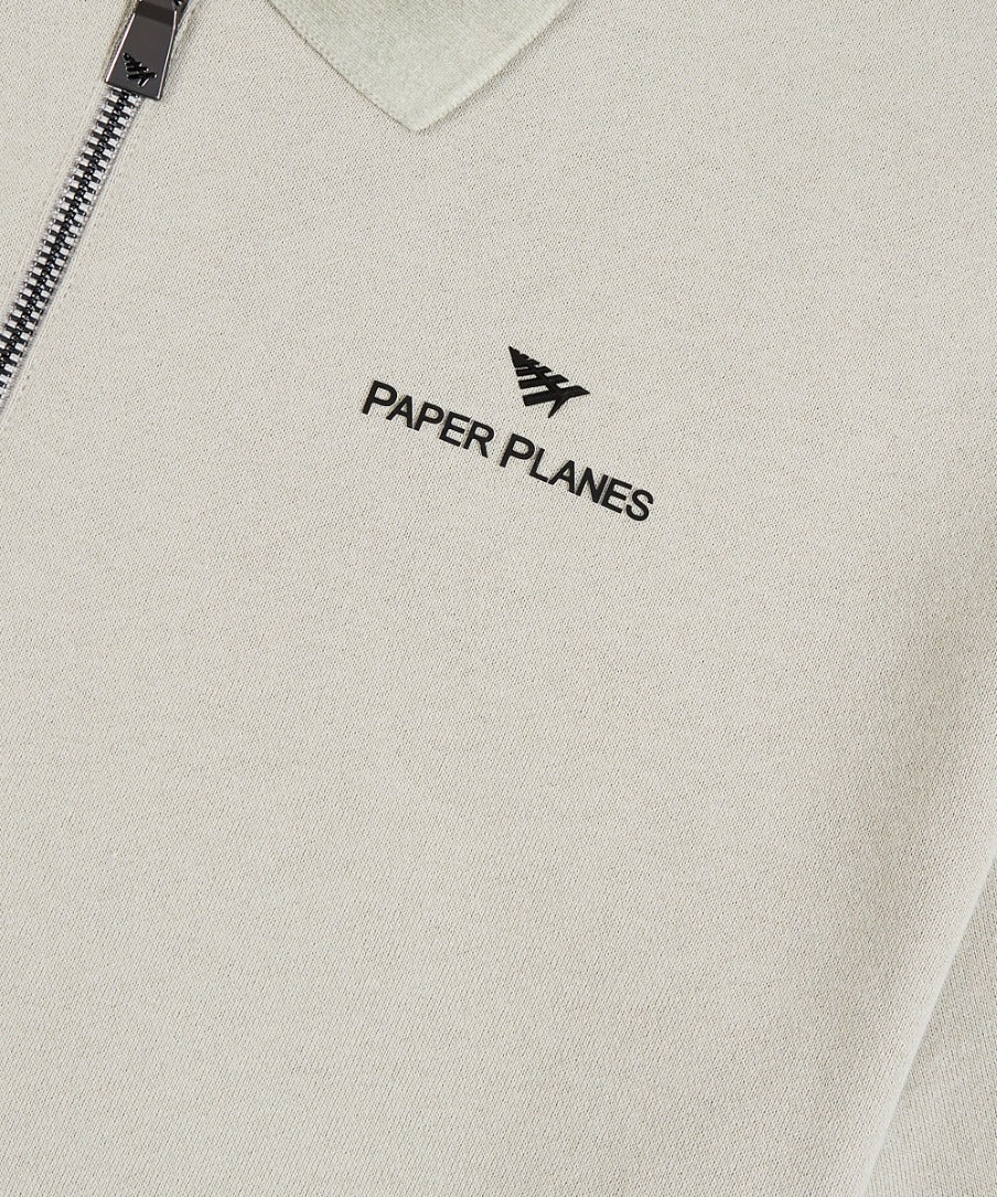 Paper Planes Lockup Quarter Zip Polo