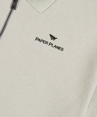 Paper Planes Lockup Quarter Zip Polo