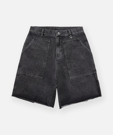 Planes Black Denim Short