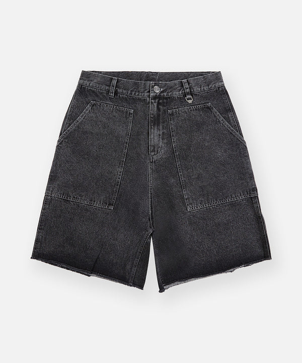 Planes Black Denim Short