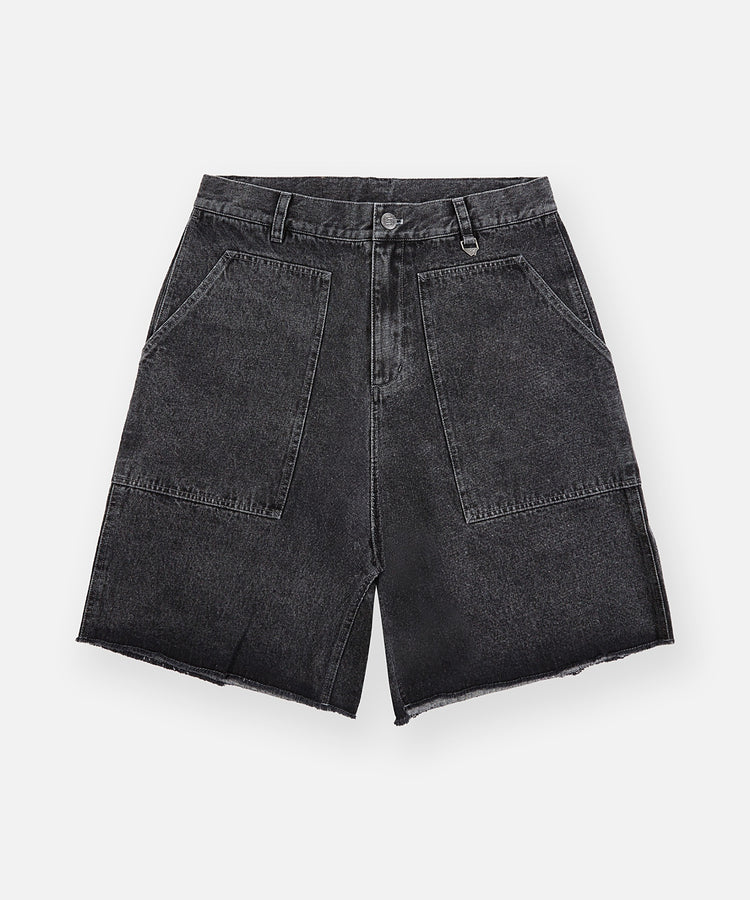 Planes Black Denim Short
