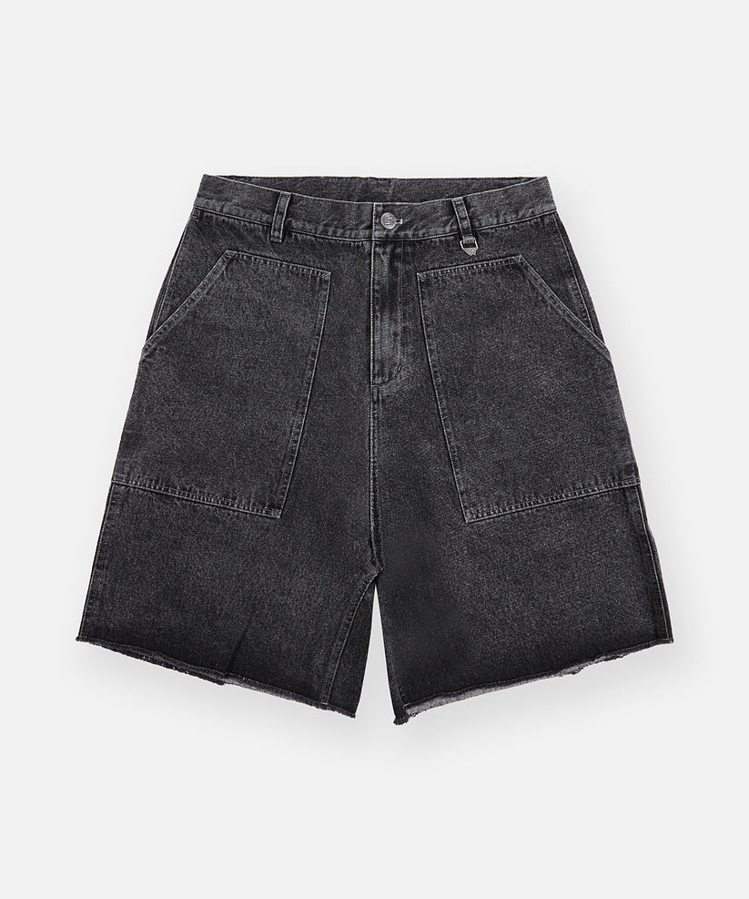 Planes Black Denim Short