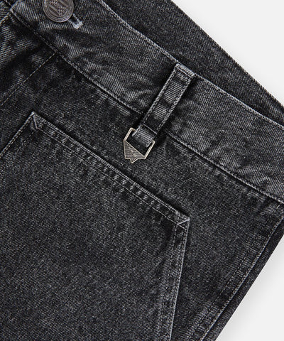 Planes Black Denim Short