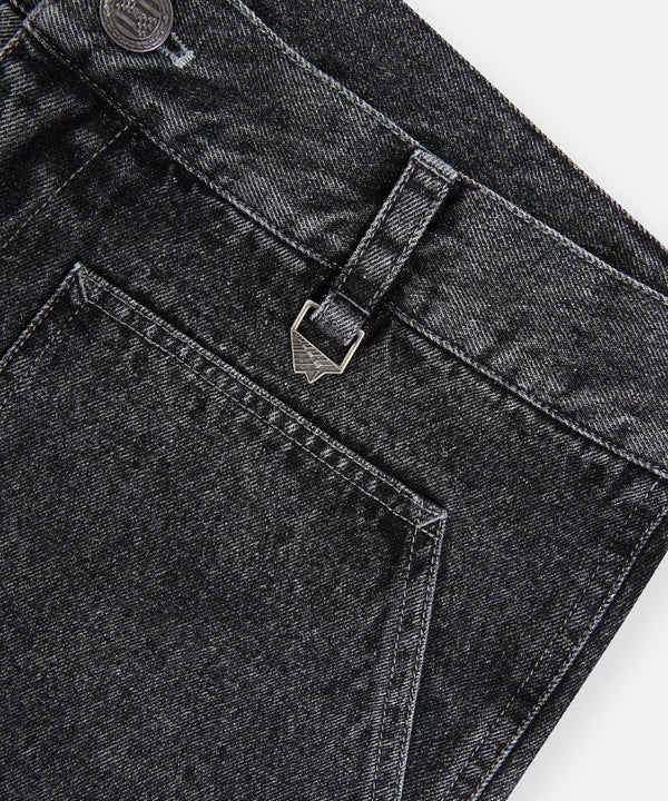 Planes Black Denim Short