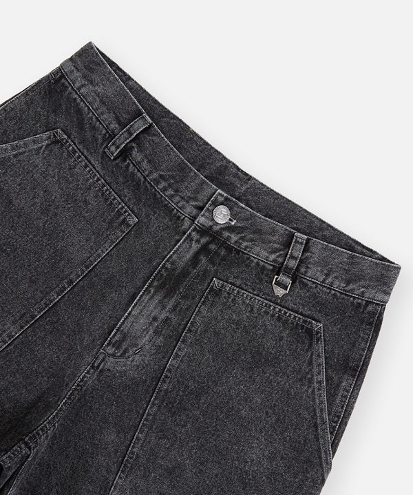 Planes Black Denim Short