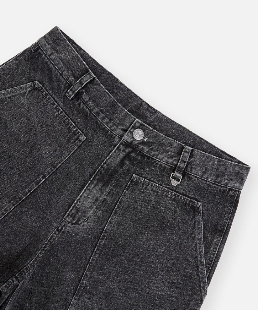 Planes Black Denim Short