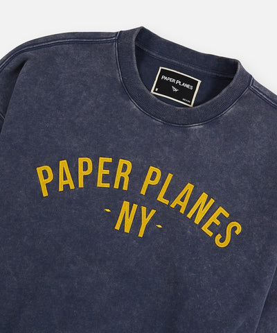 Paper Planes NY Felt Crewneck