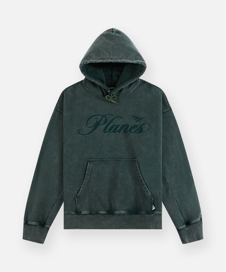 Planes Script Washed Hoodie