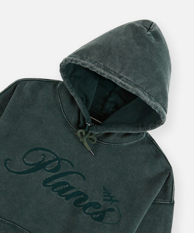 Planes Script Washed Hoodie