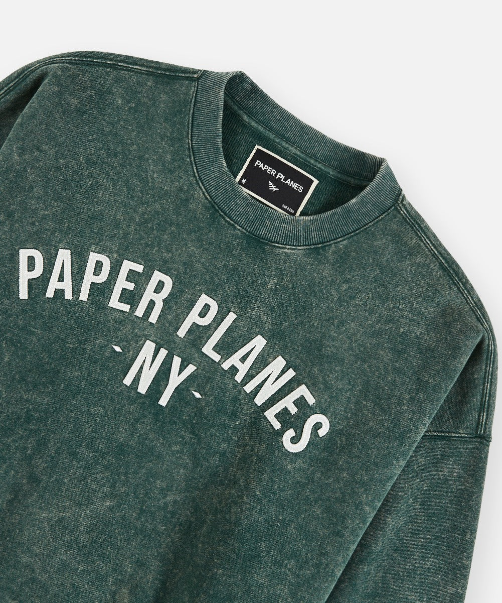 Paper Planes NY Felt Crewneck