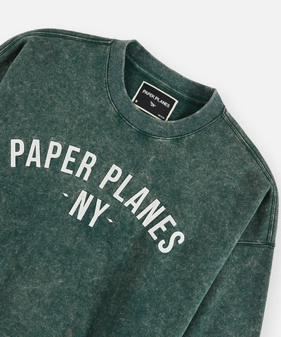 Paper Planes NY Felt Crewneck
