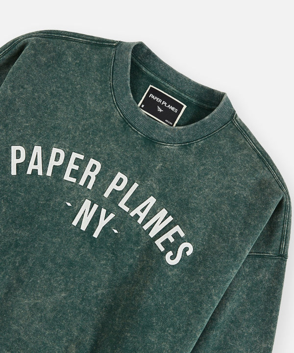 Paper Planes NY Felt Crewneck