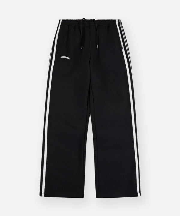 Black pants with white stripes on a white background