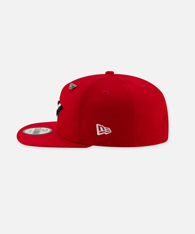 CRIMSON CROWN 9FIFTY SNAPBACK WITH GREY UNDERVISOR