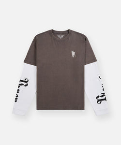Planes Old English Layered Long Sleeve Tee