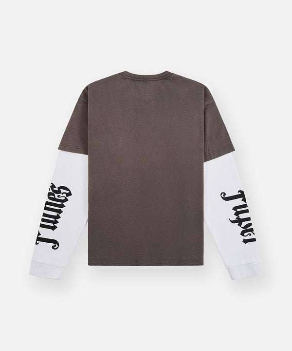 Planes Old English Layered Long Sleeve Tee