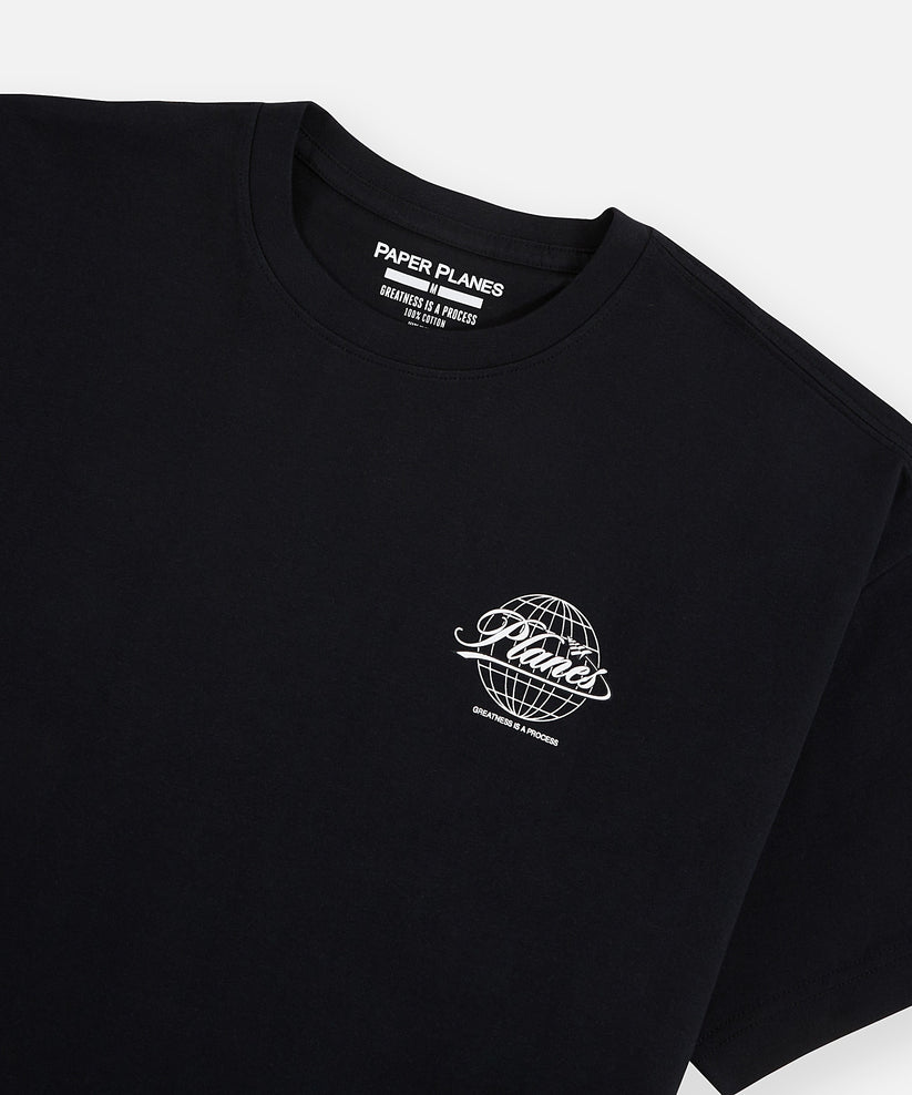 Planes Script Globe Tee