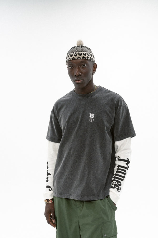 Planes Old English Layered Long Sleeve Tee