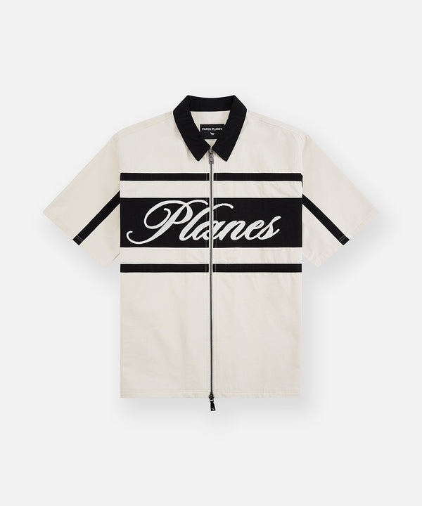 Planes Twill Zip Up Shirt