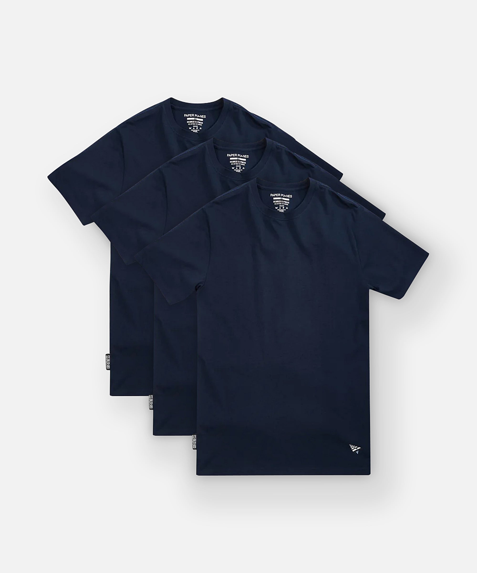 新品 3枚セット PAPER PLANES Tシャツ メンズ 2点 Paper Planes - ESSENTIAL 3-PACK TEE - Midnight