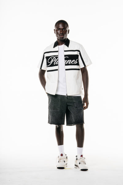 Planes Black Denim Short