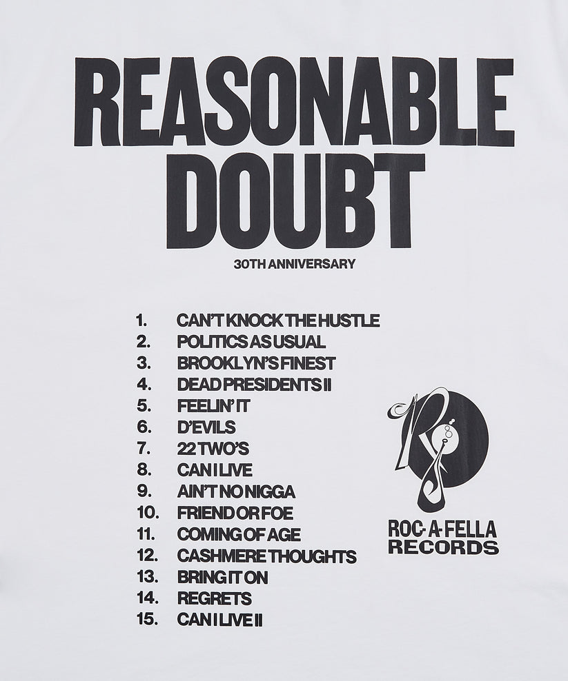 JAŸ-Z30 Reasonable Doubt Tracklist Tee
