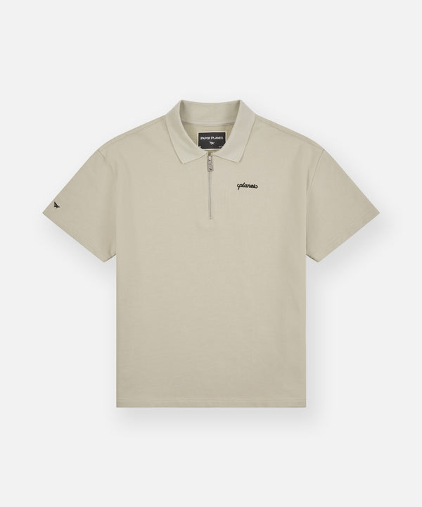 Paper Planes Lockup Quarter Zip Polo