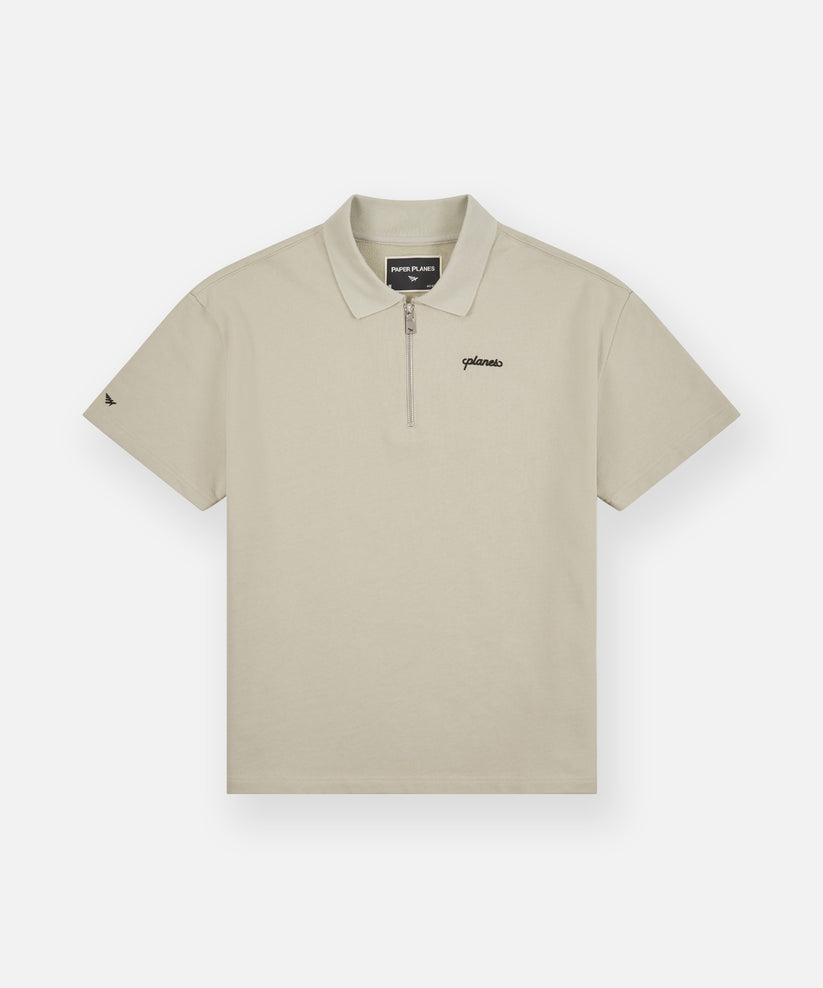 Paper Planes Lockup Quarter Zip Polo