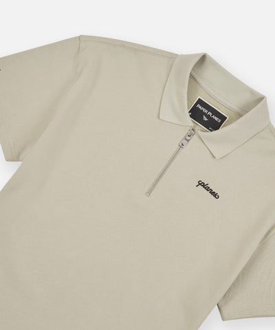 Paper Planes Lockup Quarter Zip Polo