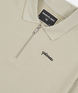 Paper Planes Lockup Quarter Zip Polo