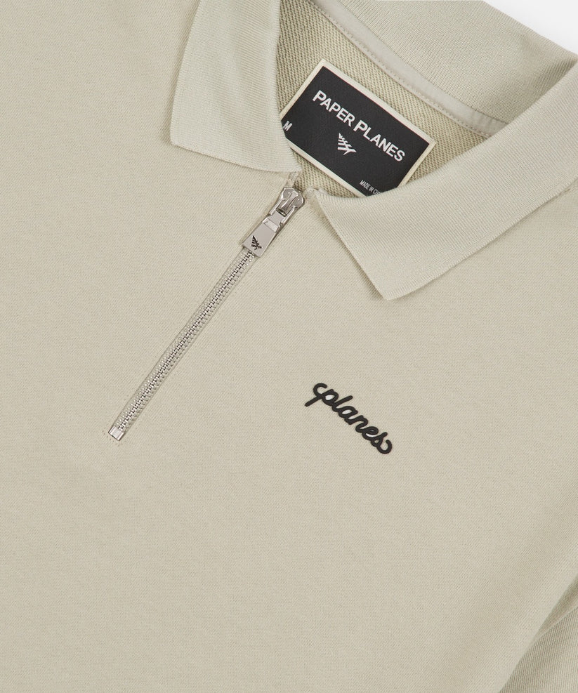 Paper Planes Lockup Quarter Zip Polo
