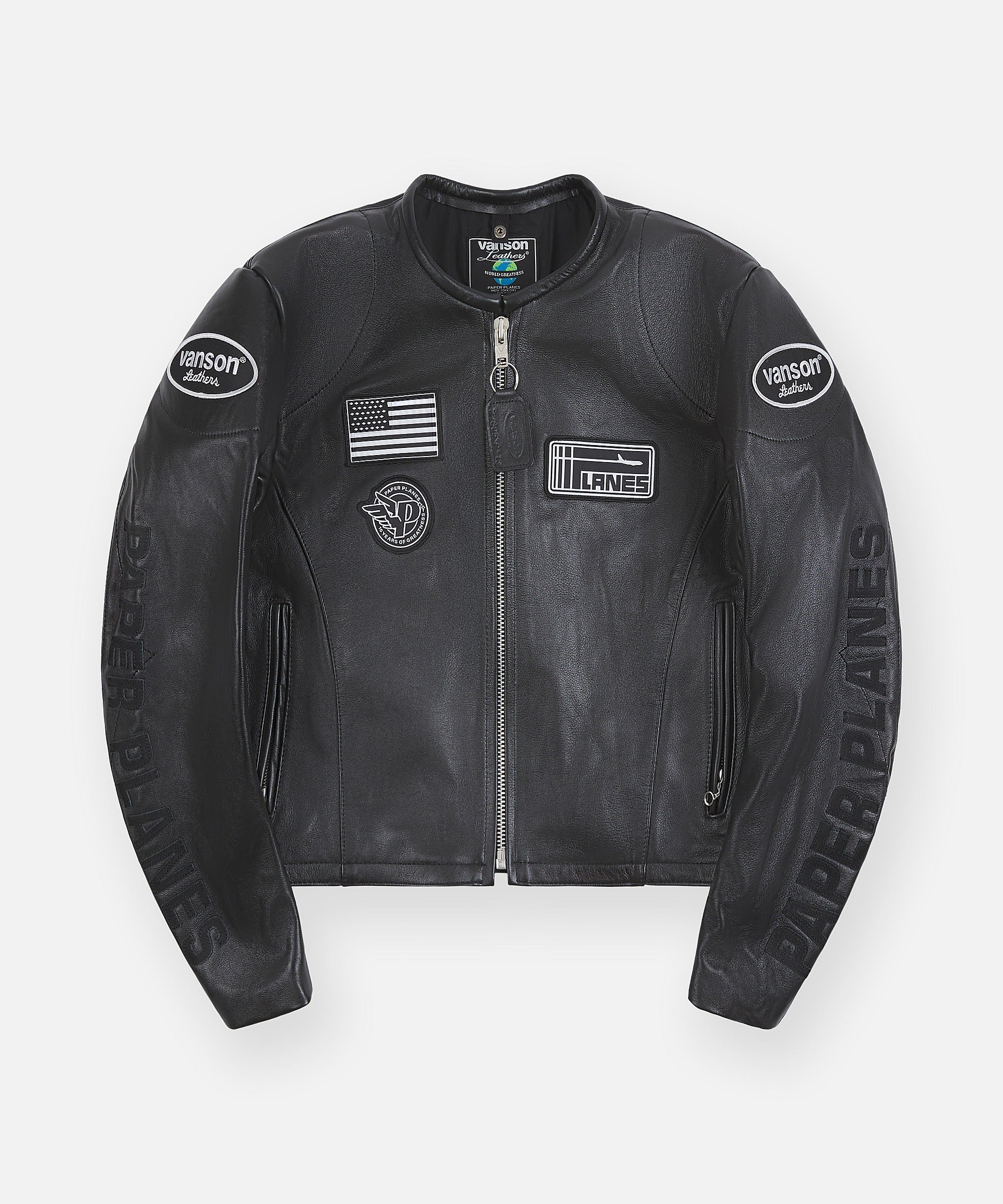 Vanson Leathers ライダースジャケット L Vanson x Planes Leather Moto Jacket – Paper Planes